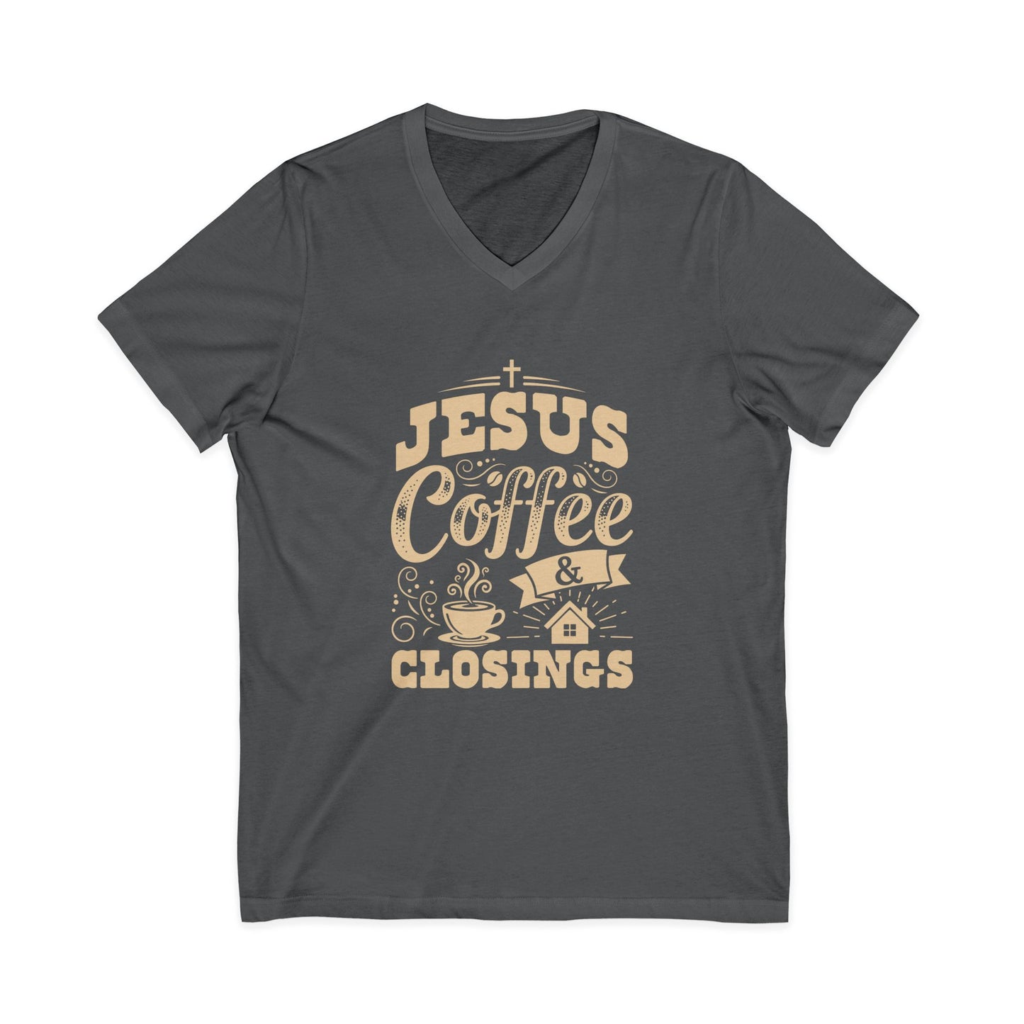 Jesus Coffee & Closings Tee for Faith & Coffee Lovers
