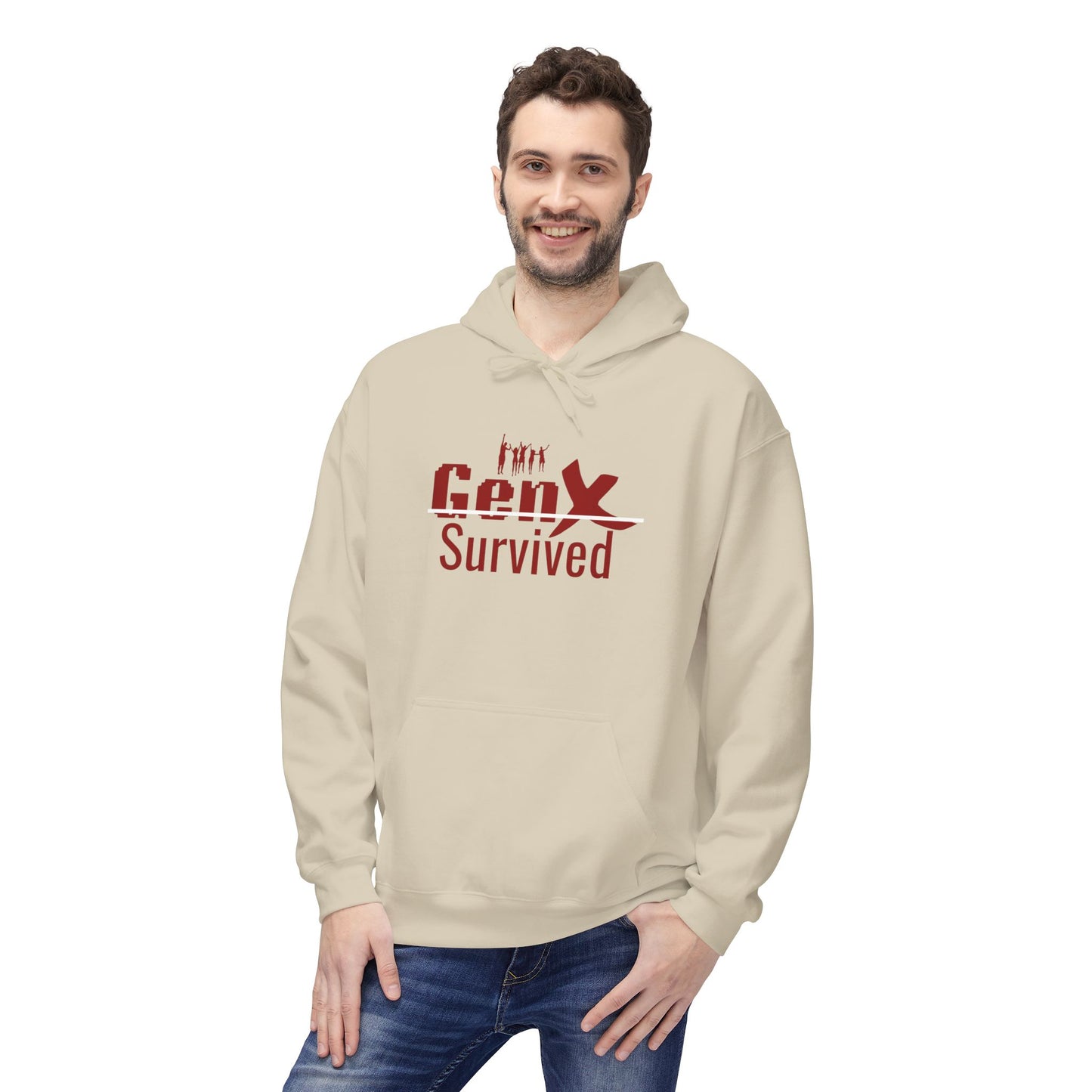 Gen X Survivor Hoodie | Comfort Fleece Pullover for Nostalgic Generations, Unisex Casual Wear, Perfect Gift for Birthdays