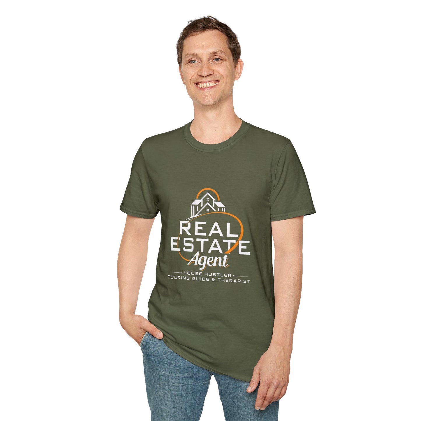Real Estate Agent Softstyle T-Shirt | Perfect Gift for Realtors, Housewarming, Business Wear, Real Estate Theme, Professional Attire