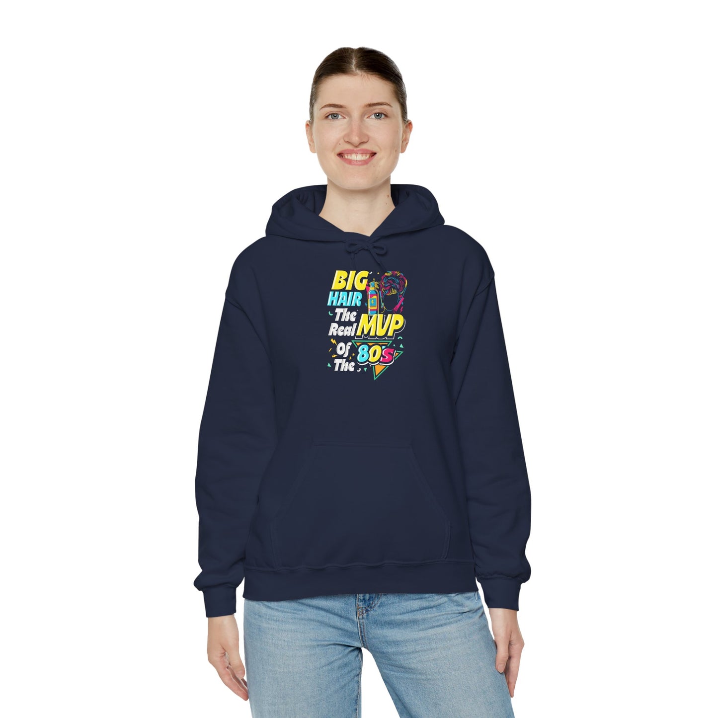 80s Big Hair MVP Unisex Hoodie | Vintage Style Sweatshirt, Retro Gift, Cozy Attire, Nostalgia, Fashion Statement