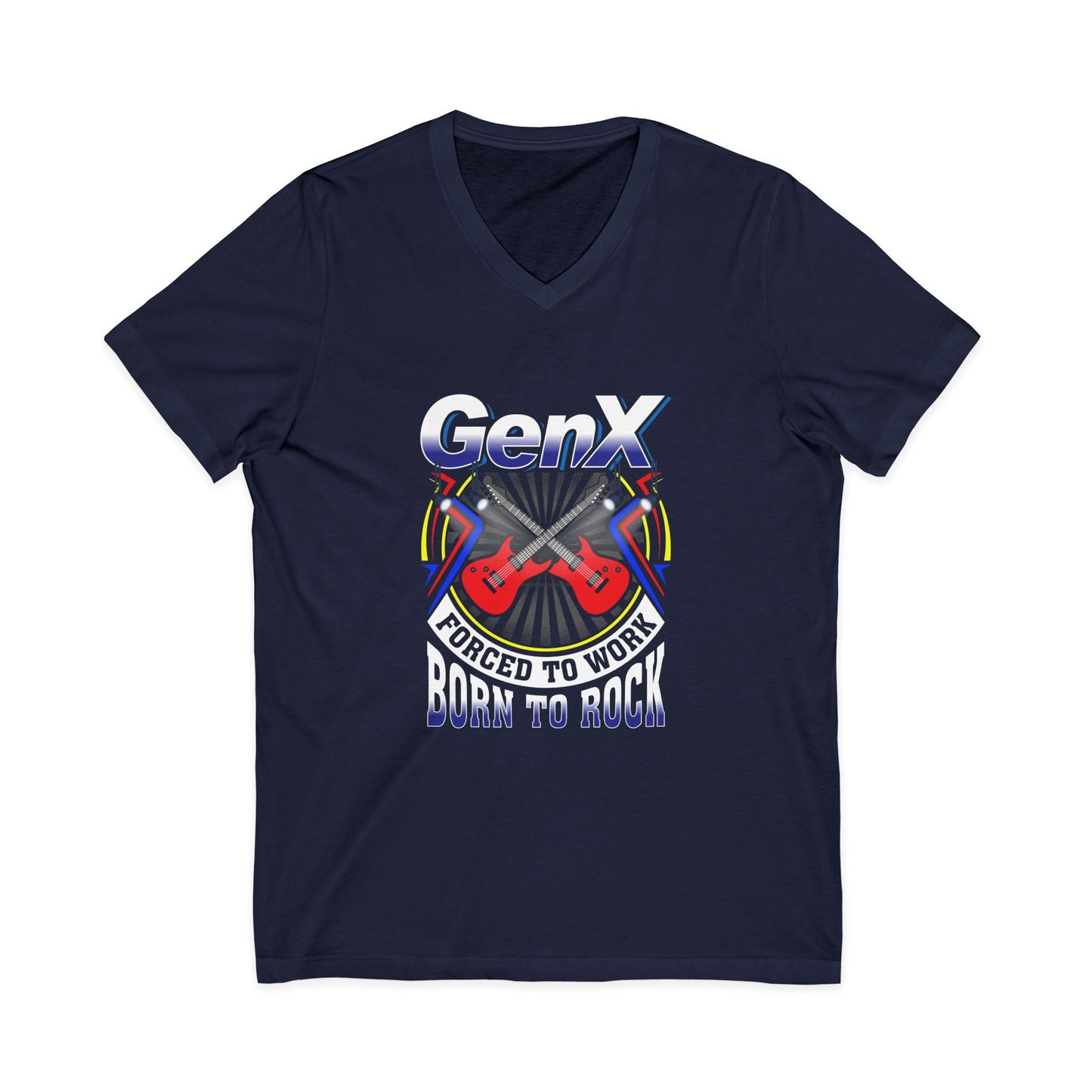 Gen X Rocker V-Neck Tee - Born to Rock