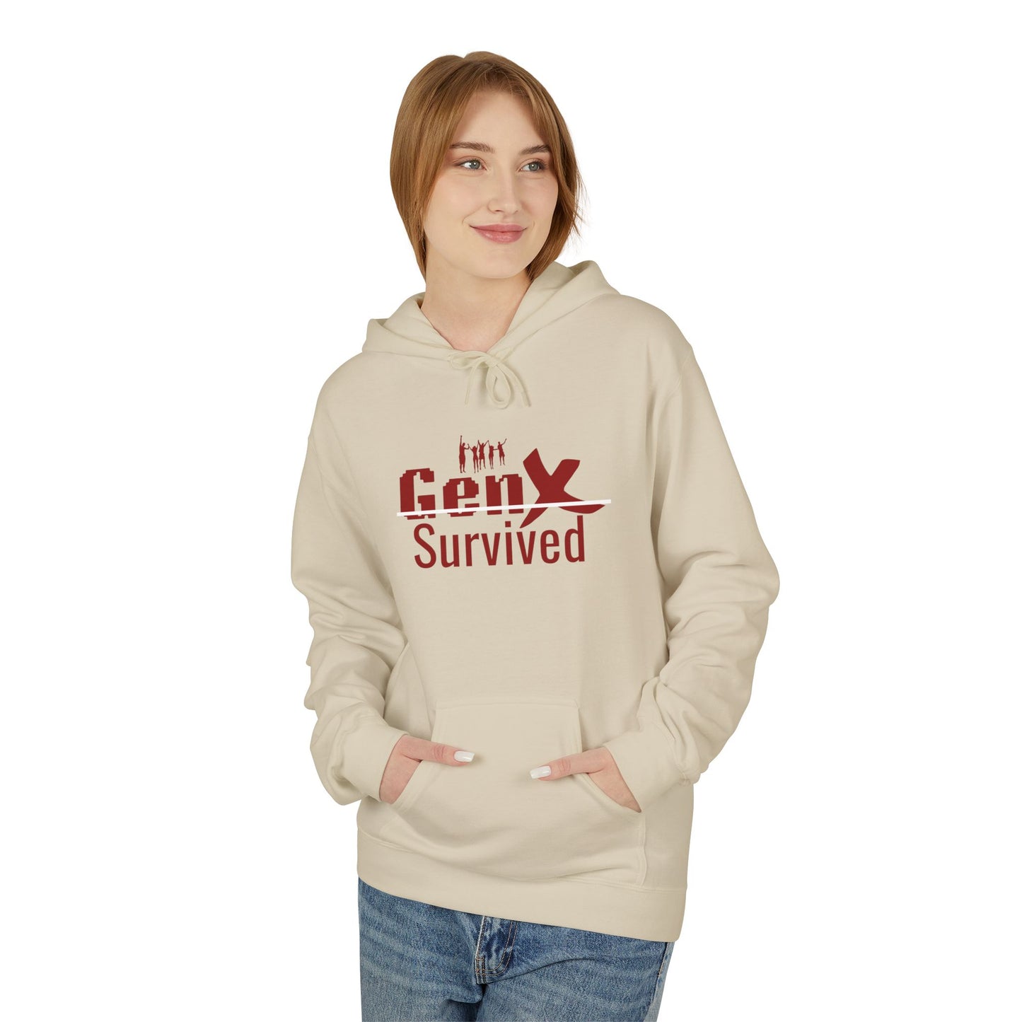 Gen X Survivor Hoodie | Comfort Fleece Pullover for Nostalgic Generations, Unisex Casual Wear, Perfect Gift for Birthdays