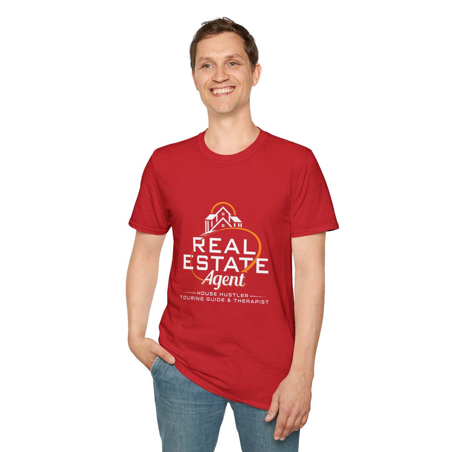 Real Estate Agent Softstyle T-Shirt | Perfect Gift for Realtors, Housewarming, Business Wear, Real Estate Theme, Professional Attire