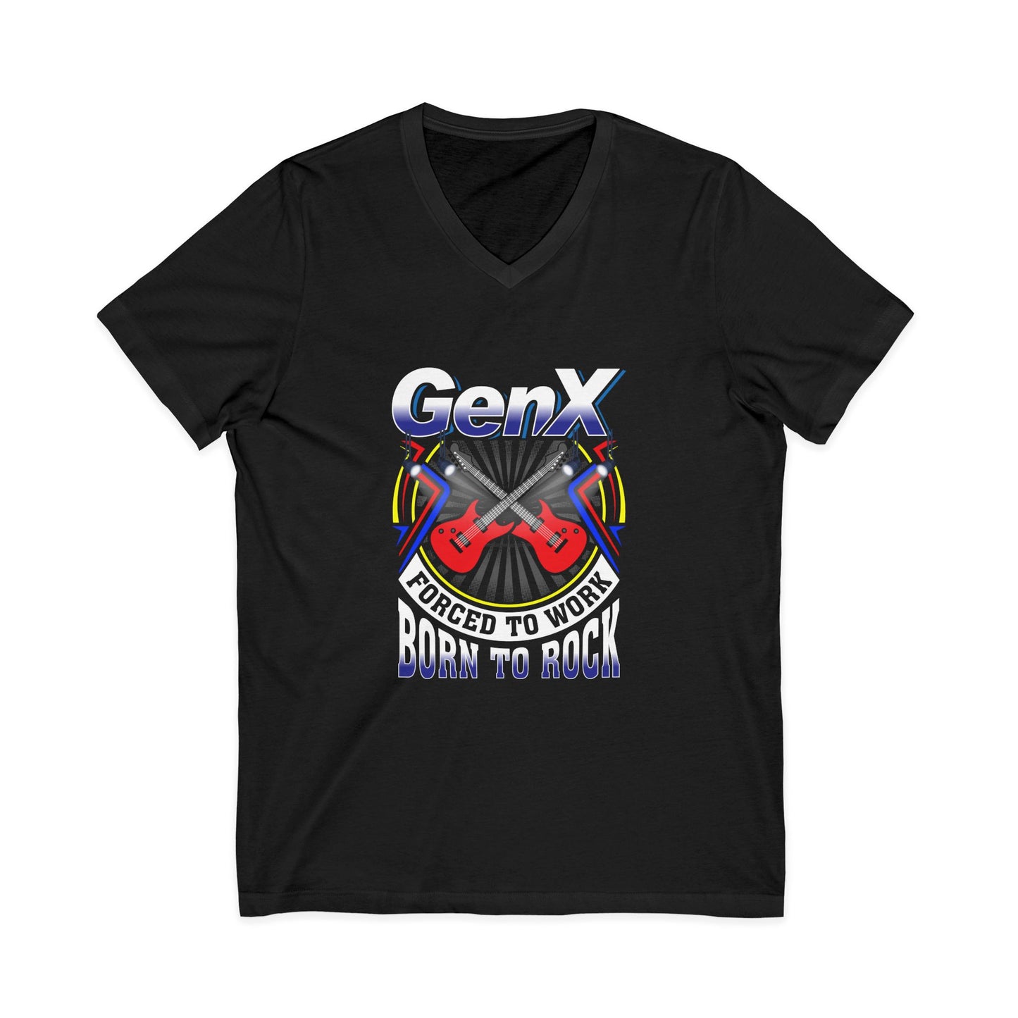 Gen X Rocker V-Neck Tee - Born to Rock