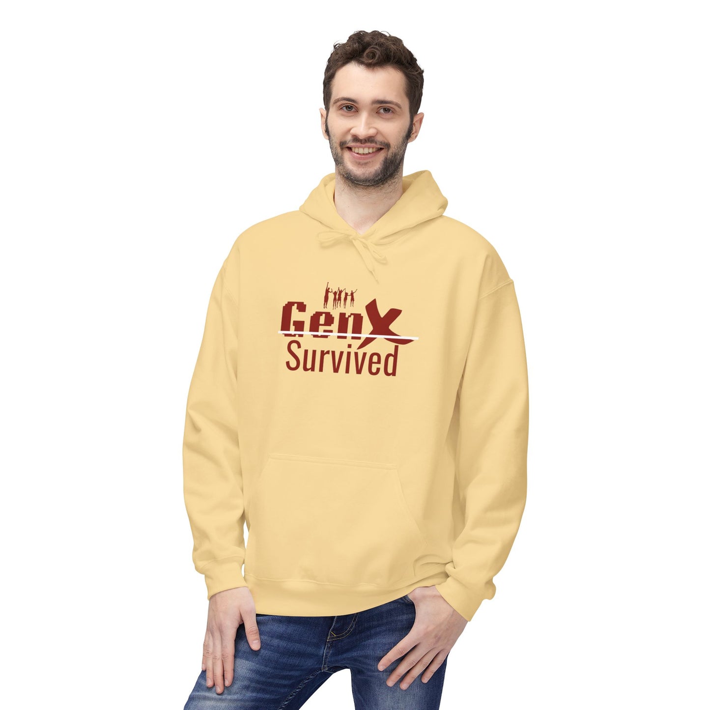 Gen X Survivor Hoodie | Comfort Fleece Pullover for Nostalgic Generations, Unisex Casual Wear, Perfect Gift for Birthdays