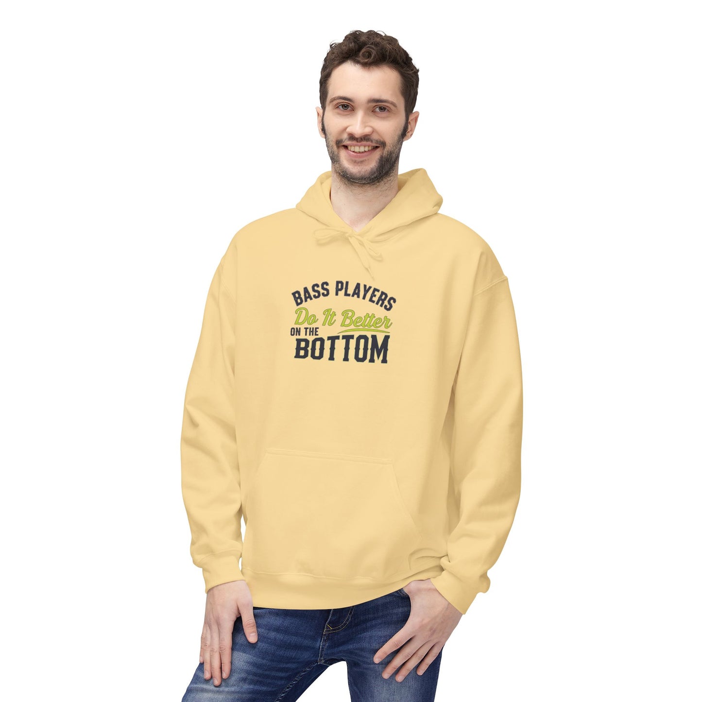 Bass Fishing Hoodie - Unisex Midweight Softstyle Fleece, Ideal for Fishermen, Outdoor Adventures, Fishing Gifts, Casual Wear