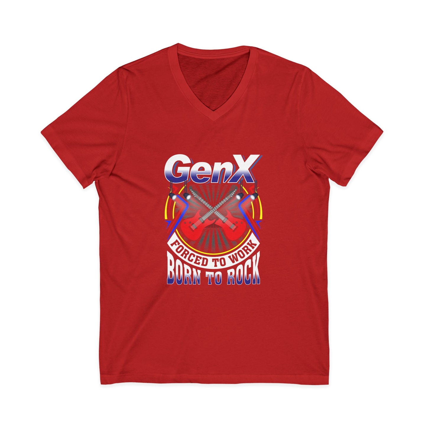 Gen X Rocker V-Neck Tee - Born to Rock