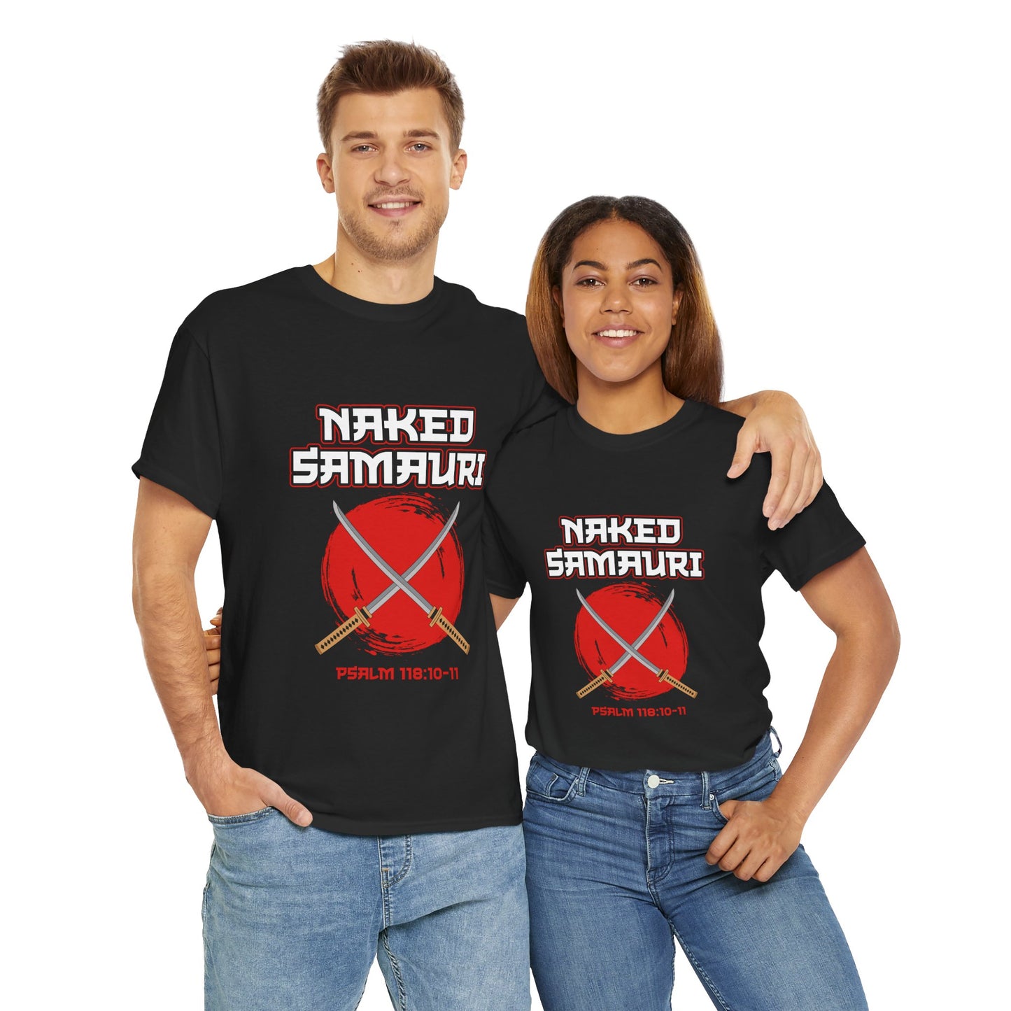 Naked Samurai Unisex Tee - Bold Graphic Cotton T-Shirt