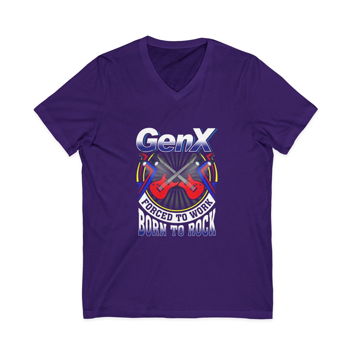 Gen X Rocker V-Neck Tee - Born to Rock