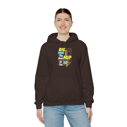 80s Big Hair MVP Unisex Hoodie | Vintage Style Sweatshirt, Retro Gift, Cozy Attire, Nostalgia, Fashion Statement