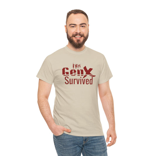 Gen X Survivor Unisex Tee | Nostalgic Fashion for Gen X, Casual Wear, Family Gatherings, Birthdays, Comfy T-Shirt