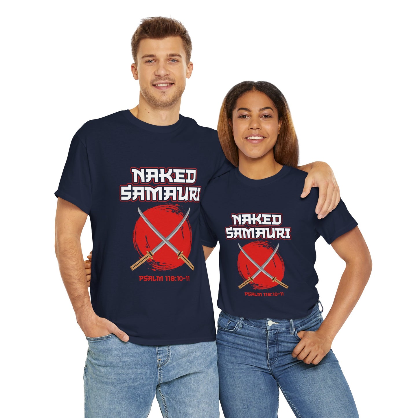 Naked Samurai Unisex Tee - Bold Graphic Cotton T-Shirt
