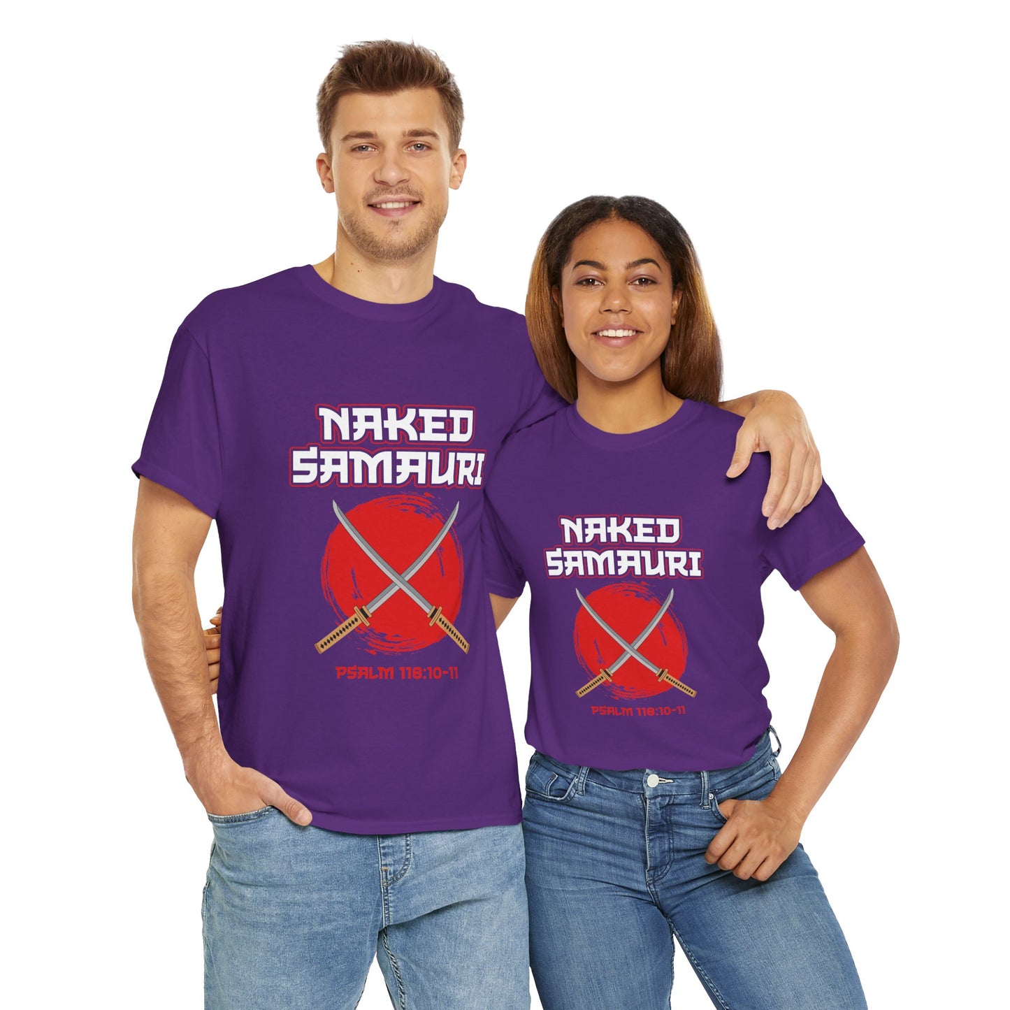 Naked Samurai Unisex Tee - Bold Graphic Cotton T-Shirt