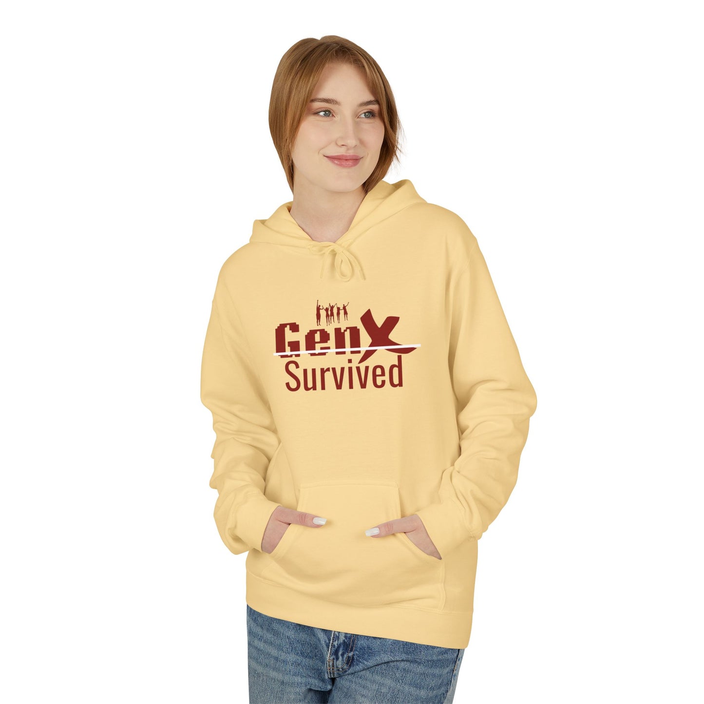 Gen X Survivor Hoodie | Comfort Fleece Pullover for Nostalgic Generations, Unisex Casual Wear, Perfect Gift for Birthdays