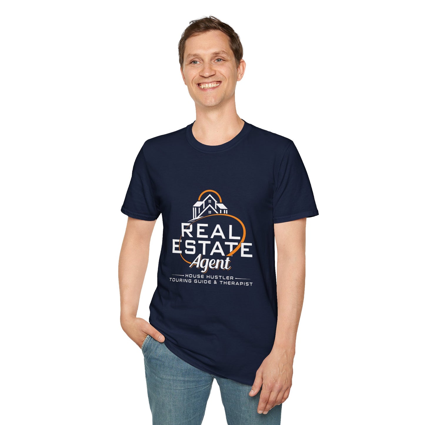 Real Estate Agent Softstyle T-Shirt | Perfect Gift for Realtors, Housewarming, Business Wear, Real Estate Theme, Professional Attire