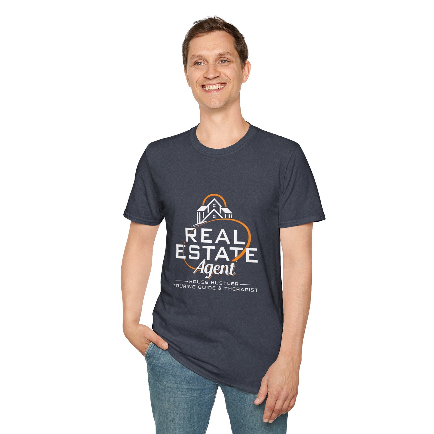 Real Estate Agent Softstyle T-Shirt | Perfect Gift for Realtors, Housewarming, Business Wear, Real Estate Theme, Professional Attire