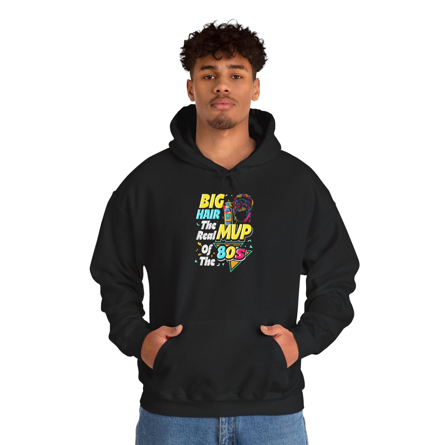 80s Big Hair MVP Unisex Hoodie | Vintage Style Sweatshirt, Retro Gift, Cozy Attire, Nostalgia, Fashion Statement