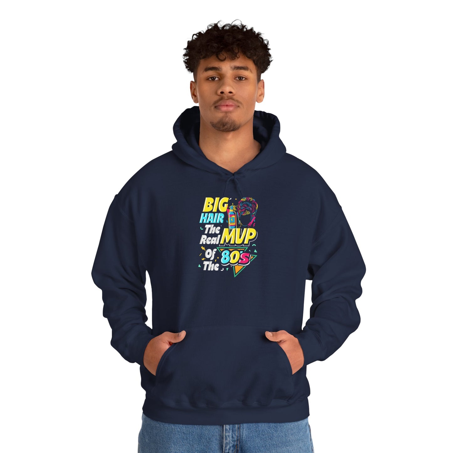 80s Big Hair MVP Unisex Hoodie | Vintage Style Sweatshirt, Retro Gift, Cozy Attire, Nostalgia, Fashion Statement