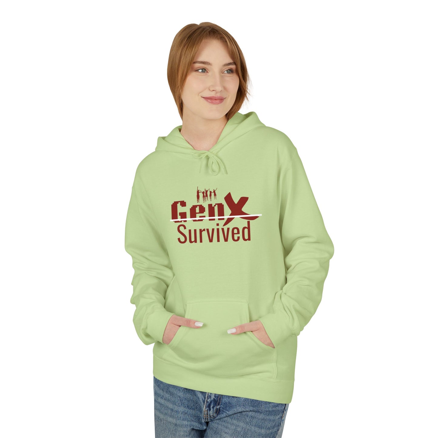 Gen X Survivor Hoodie | Comfort Fleece Pullover for Nostalgic Generations, Unisex Casual Wear, Perfect Gift for Birthdays