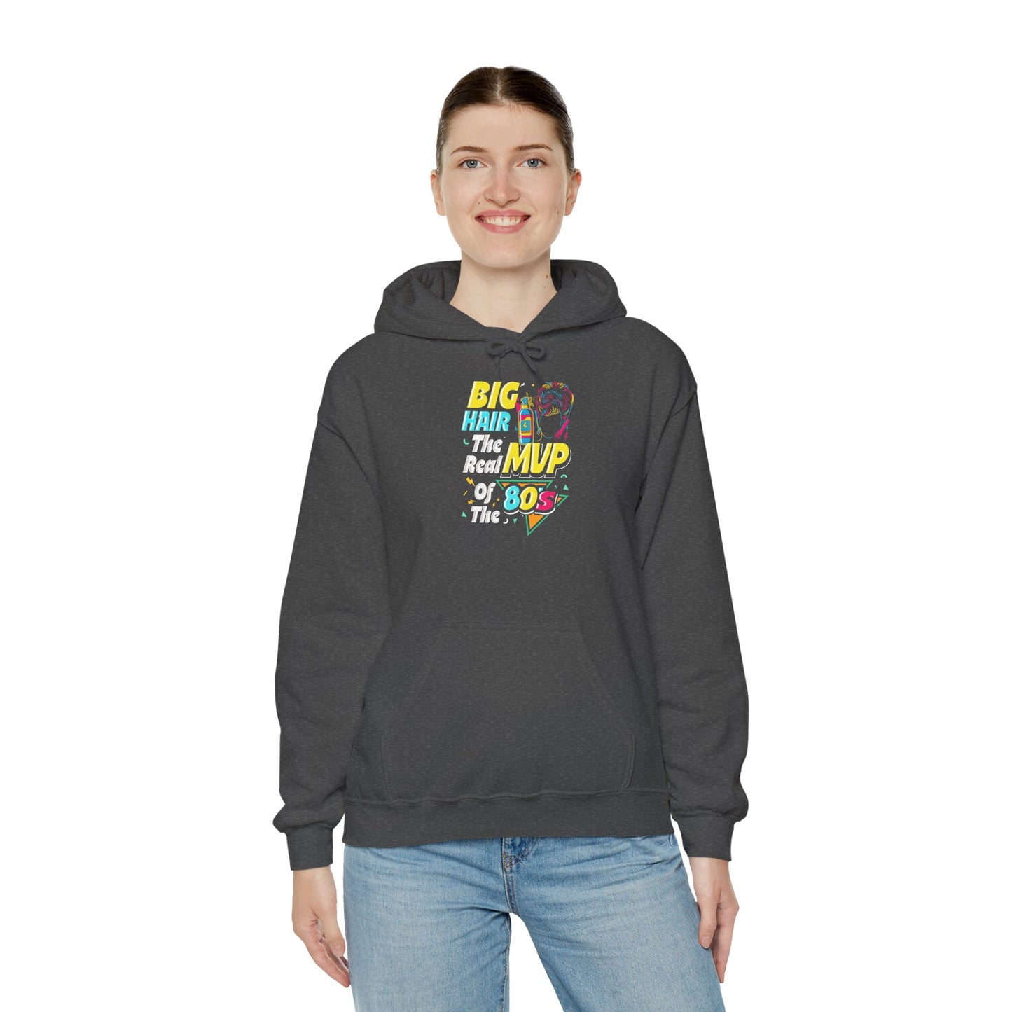 80s Big Hair MVP Unisex Hoodie | Vintage Style Sweatshirt, Retro Gift, Cozy Attire, Nostalgia, Fashion Statement