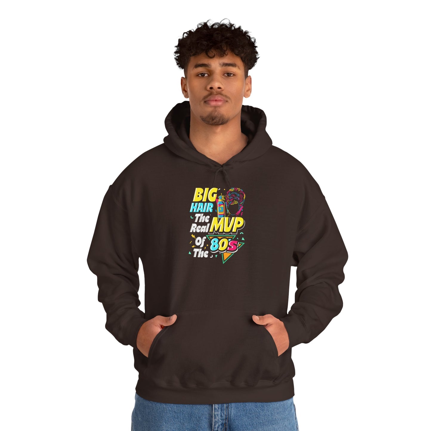 80s Big Hair MVP Unisex Hoodie | Vintage Style Sweatshirt, Retro Gift, Cozy Attire, Nostalgia, Fashion Statement