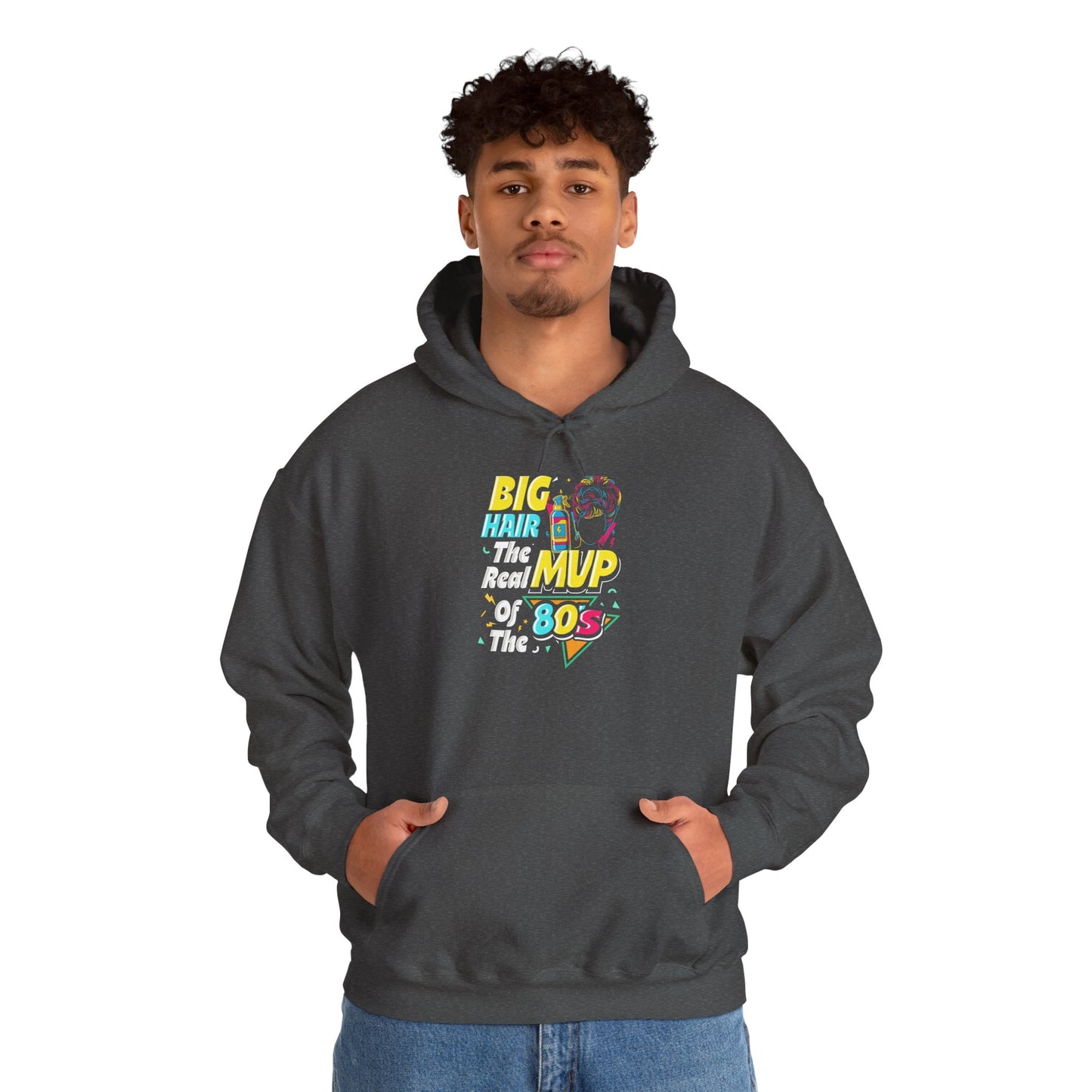 80s Big Hair MVP Unisex Hoodie | Vintage Style Sweatshirt, Retro Gift, Cozy Attire, Nostalgia, Fashion Statement