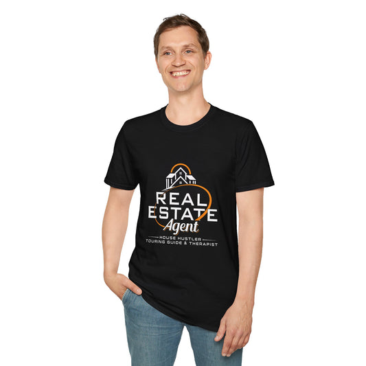 Real Estate Agent Softstyle T-Shirt | Perfect Gift for Realtors, Housewarming, Business Wear, Real Estate Theme, Professional Attire
