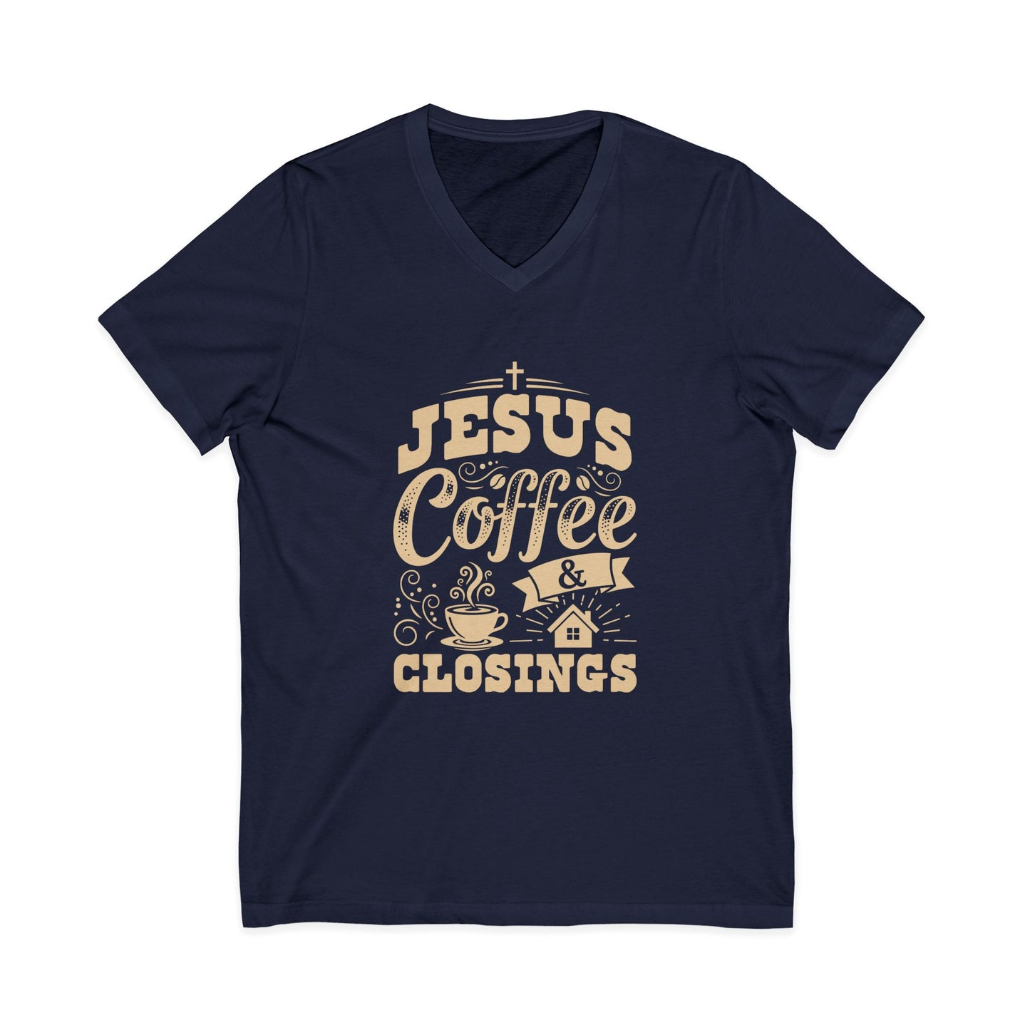Jesus Coffee & Closings Tee for Faith & Coffee Lovers