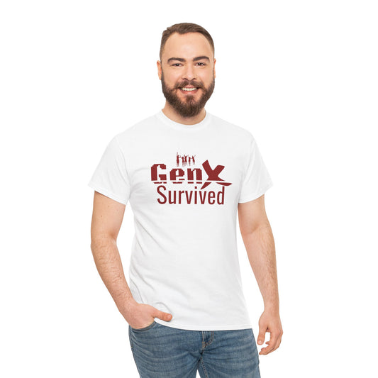 Gen X Survivor Unisex Tee | Nostalgic Fashion for Gen X, Casual Wear, Family Gatherings, Birthdays, Comfy T-Shirt