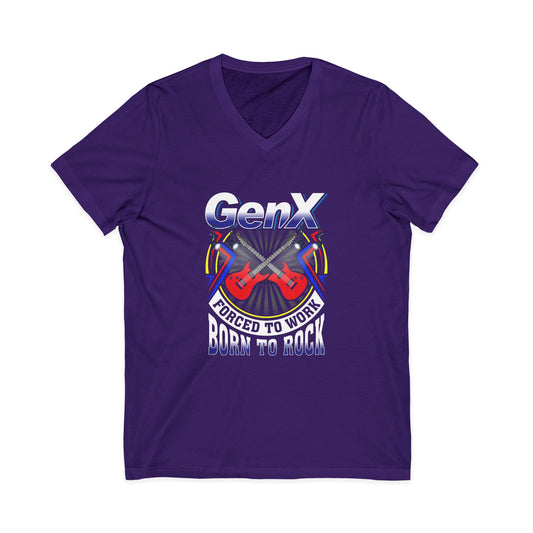 Gen X Rocker V-Neck Tee - Born to Rock