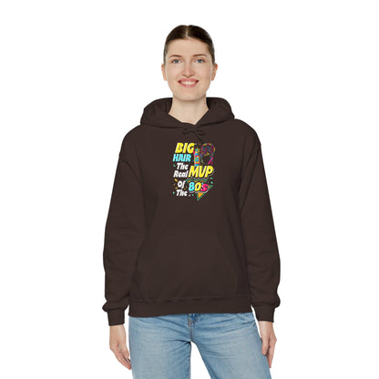 80s Big Hair MVP Unisex Hoodie | Vintage Style Sweatshirt, Retro Gift, Cozy Attire, Nostalgia, Fashion Statement