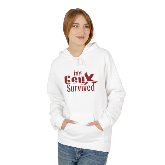 Gen X Survivor Hoodie | Comfort Fleece Pullover for Nostalgic Generations, Unisex Casual Wear, Perfect Gift for Birthdays