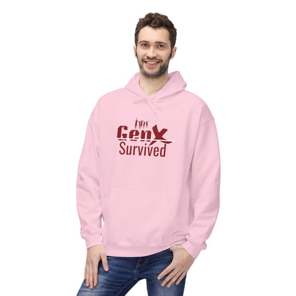 Gen X Survivor Hoodie | Comfort Fleece Pullover for Nostalgic Generations, Unisex Casual Wear, Perfect Gift for Birthdays