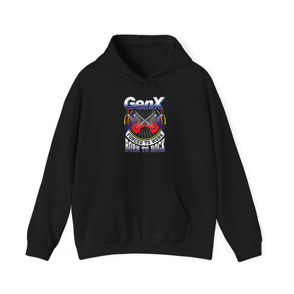 Gen X Nostalgia Hoodie, Unisex Sweatshirt for Gen Xers, Retro Graphic Hoodie, Vintage Style Sweatshirt, Perfect Gift for Birthdays