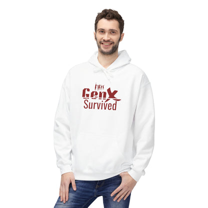 Gen X Survivor Hoodie | Comfort Fleece Pullover for Nostalgic Generations, Unisex Casual Wear, Perfect Gift for Birthdays